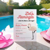 Hot Pink Flamingo Lasse Flamingle Brautparty Einladung