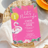 Hot Pink Flamingo Let's Flamingle 1. Geburtstag
