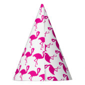 Hot Pink Flamingo Partyhütchen (Rückseite)