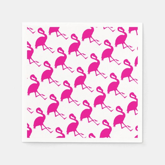 Hot Pink Flamingo Serviette (Vorderseite)