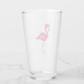 Hot Pink Flamingo Tropical Island Bird Glas (Rückseite)