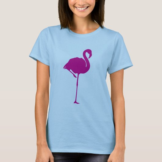 Hot Pink Flamingo Women's Angepasstes Burnout-T-Sh T-Shirt (Vorderseite)
