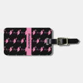 Hot Pink Flamingos Gepäckanhänger (Vorderseite horizontal)