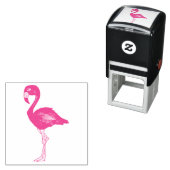 Hot Pink Flamingos Tropical Island Bird Permastempel (Beispiel)
