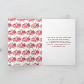 Hot Pink Floral Pumpkins Baby Dusche Dankeskarte (Innenseite)