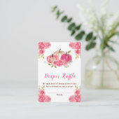 Hot Pink Floral Pumpkins Kinderdusche Windelwanne  Begleitkarte (Stehend Vorderseite)