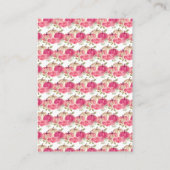 Hot Pink Floral Pumpkins Kinderdusche Windelwanne  Begleitkarte (Rückseite)