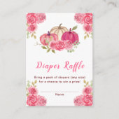Hot Pink Floral Pumpkins Kinderdusche Windelwanne  Begleitkarte (Vorderseite)