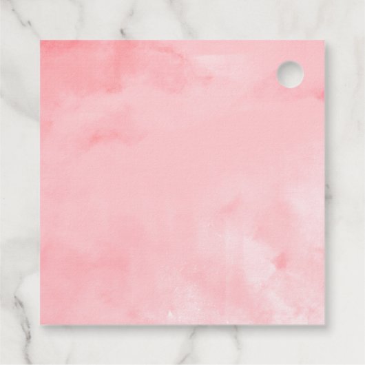 Hot Pink Floral Quinceanera Geschenkanhänger (Rückseite)