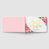 Hot Pink Floral Sweet 16 Gästebuch (Voll)