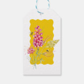 Hot Pink Florals And Bumble Bee A Sweet Little Bee Geschenkanhänger (Rückseite)