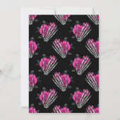 Hot-Pink florgotisches Brautparty Einladung (Rückseite)