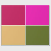 Hot Pink Flower Sviertel Geschenkpapier (Flach)