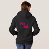 Hot Pink Frauen schwarz gekleidetes Sweatshirt zur (Schwarz voll)