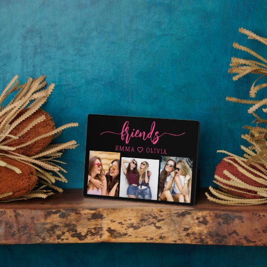 Hot Pink Friends 3 Foto Freundschaftskollektion Fotoplatte (Seite)