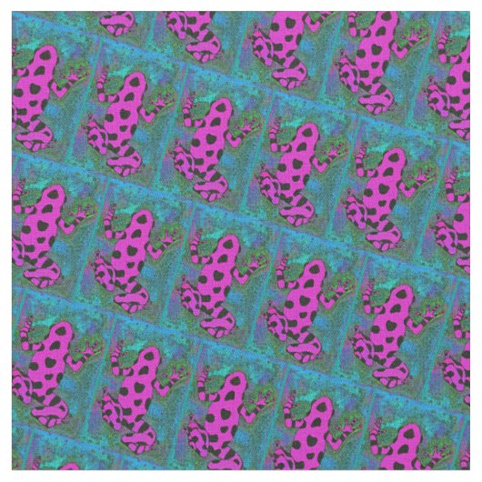 Hot Pink Frog mit schwarzen Flecken Stoff (Nahaufnahme)