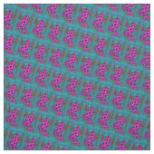 Hot Pink Frog mit schwarzen Flecken Stoff (Muster)