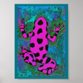 Hot Pink Frosch Poster (Vorne)