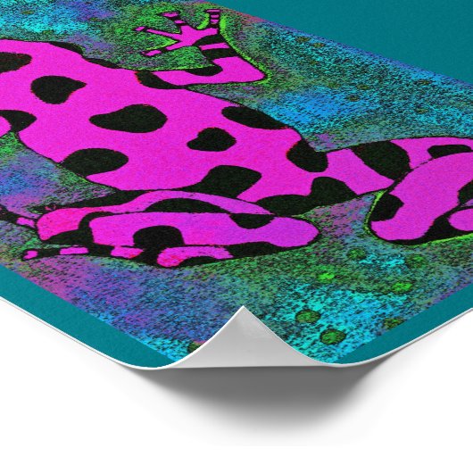 Hot Pink Frosch Poster (Ecke)