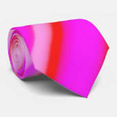 Hot Pink Fuchsia Abstrakte Streifen Krawatte (Gerollt)