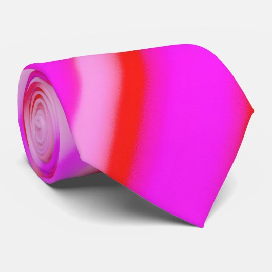 Hot Pink Fuchsia Abstrakte Streifen Krawatte (Gerollt)