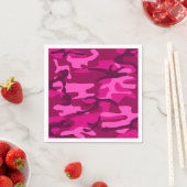 Hot Pink Fuchsia Camouflage Camouflage Girl Patter Serviette (Beispiel)