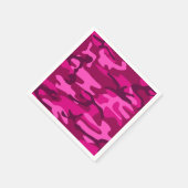 Hot Pink Fuchsia Camouflage Camouflage Girl Patter Serviette (Ecke)