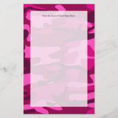 Hot Pink Fuchsia Camouflage Camouflage Giro del Pa Briefpapier (Vorderseite)