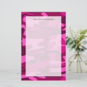 Hot Pink Fuchsia Camouflage Camouflage Giro del Pa Briefpapier (Stehend Vorderseite)