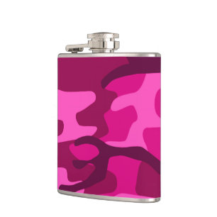 Hot Pink Fuchsia Camouflage Camouflage Giro del Pa Flachmann