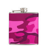 Hot Pink Fuchsia Camouflage Camouflage Giro del Pa Flachmann (Vorderseite)