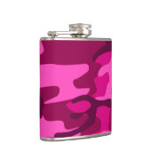 Hot Pink Fuchsia Camouflage Camouflage Giro del Pa Flachmann (Rechts)