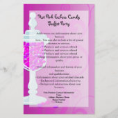 Hot Pink Fuchsia Candy Buffet Flyer (Vorne)