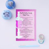 Hot Pink Fuchsia Candy Buffet Flyer (Einzeln)