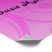 Hot Pink Fuchsia Candy Buffet Poster (Ecke)