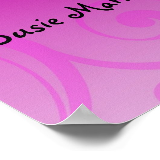 Hot Pink Fuchsia Candy Buffet Poster (Ecke)