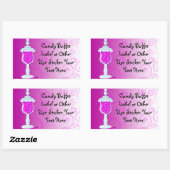 Hot Pink Fuchsia Candy Buffet Rechteckiger Aufkleber (Blatt)