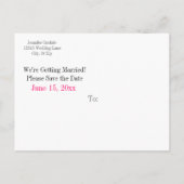 Hot Pink Fuchsia Gerber Daisy Speichern Sie die Da Ankündigungspostkarte (Rückseite)