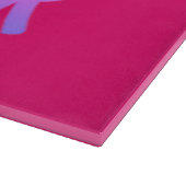 Hot Pink Fuchsia Glasspanplatte Schneidebrett (Ecke)