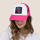 Hot Pink FULU Trucker Hat Truckerkappe (Beispiel)