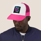 Hot Pink FULU Trucker Hat Truckerkappe (Beispiel)