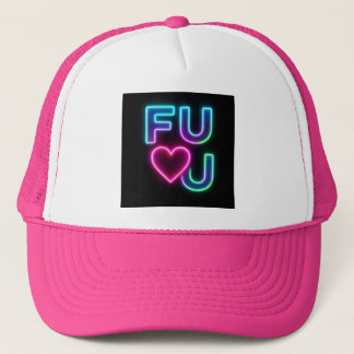 Hot Pink FULU Trucker Hat Truckerkappe