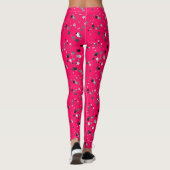 Hot pink funky leggings with stars (Rückseite)