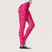 Hot pink funky leggings with stars (Rechts)