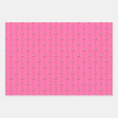 Hot Pink Funky Retro Berry Cherry und Schachbretts Geschenkpapier Set (Vorderseite 2)