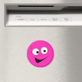 Hot Pink Funny Albern Face Magnet (In Situ (Geschirrspüler))