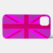 Hot Pink Fushia Union Jack Britische Flagge Hinter Case-Mate iPhone Hülle (Rückseite (Horizontal))