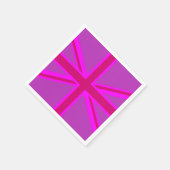 Hot Pink Fushia Union Jack Serviette (Ecke)