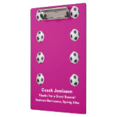 Hot Pink, Fußball-Team-Coach Danke, Name Klemmbrett (Links)