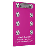 Hot Pink, Fußball-Team-Coach Danke, Name Klemmbrett (Rechts)